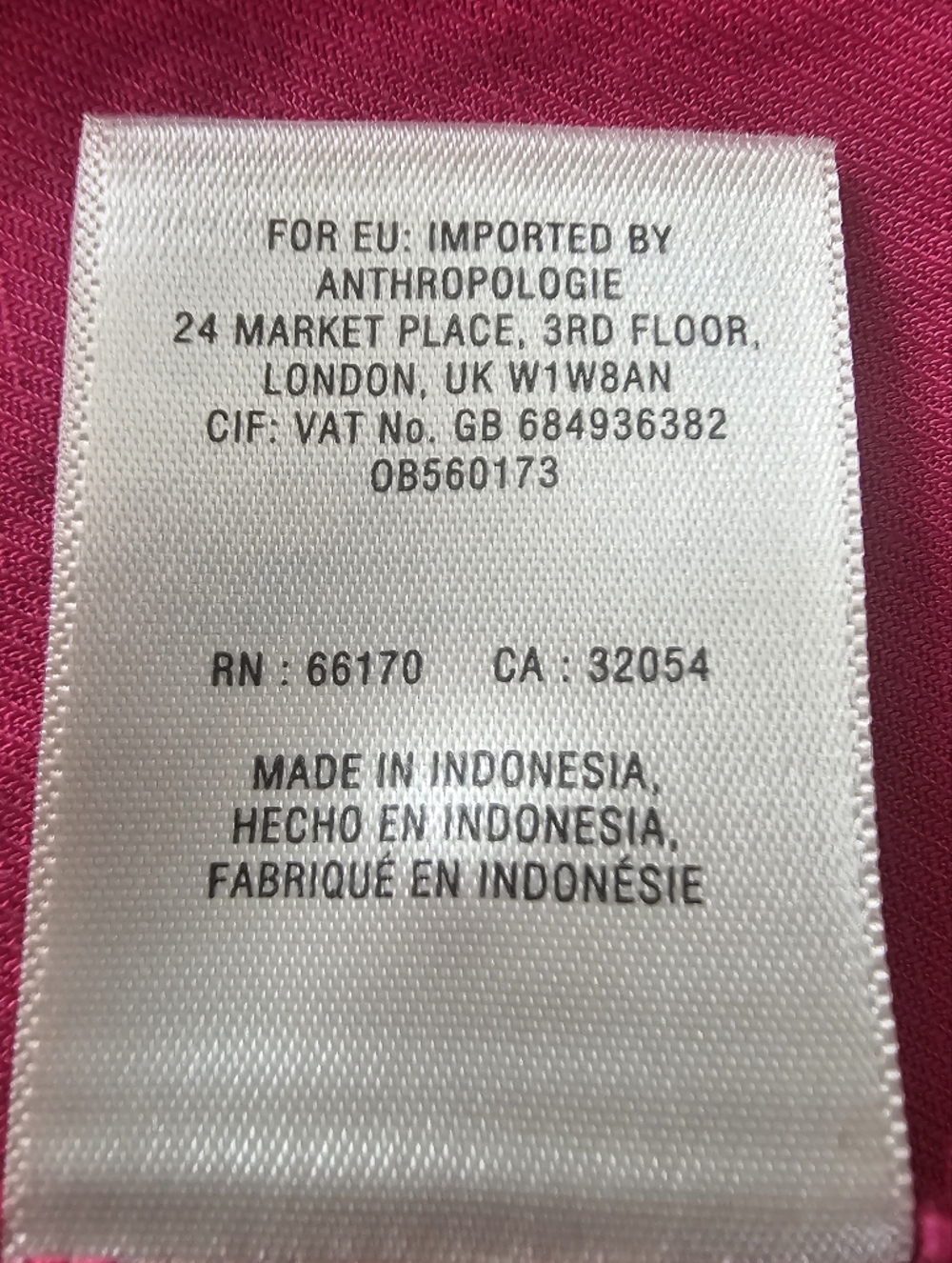 NWT Anthropologie Floreat Balloor Sleeve Peasant Top Size 2 Magenta Linen Blend - Picture 12 of 15